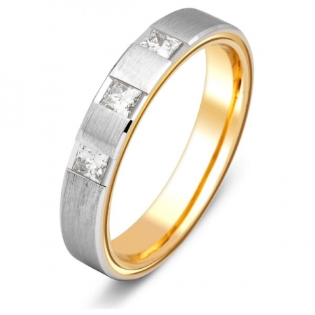 Ювелирная компания «ТИТУЛ» Обручальное кольцо из комбинированного золота с бриллиант