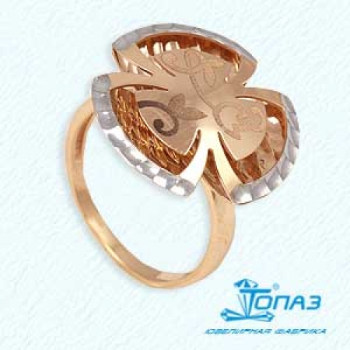 Золотое кольцо Цветок без камней