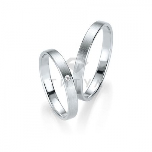 Платиновые парные обручальные кольца (ширина 3 мм.) (цена за пару)