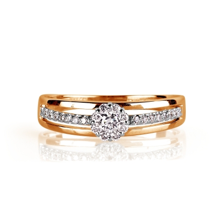 Т131015104 золотое кольцо с бриллиантами