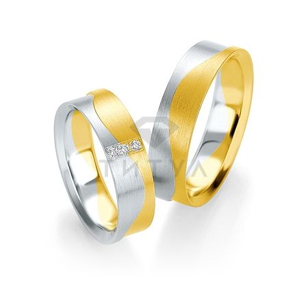 Т-28858 золотые парные обручальные кольца (ширина 6 мм.) (цена за пару)