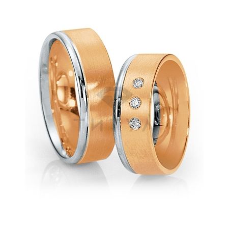 Т-28598 золотые парные обручальные кольца (ширина 7 мм.) (цена за пару)