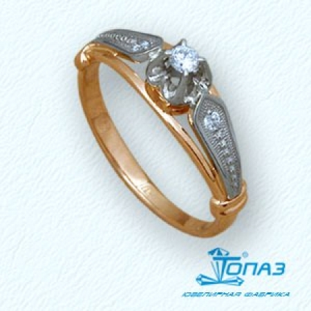 Т13101500 золотое кольцо с бриллиантами