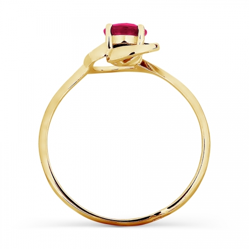 Кольцо из желтого золота с рубином