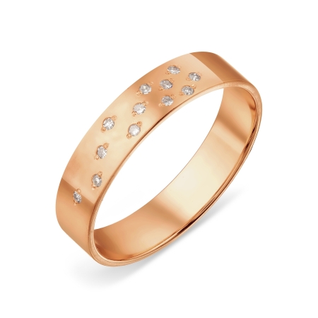 Ювелирный завод Топаз Обручальное золотое кольцо с бриллиантом
