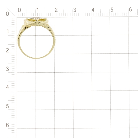 Т942017925 кольцо из желтого золота с фианитами