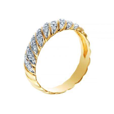 Кольцо из золота 585 пробы с бриллиантами