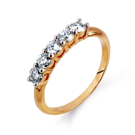 Т141014696 золотое кольцо с бриллиантами