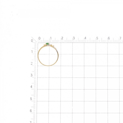 Золотое кольцо с изумрудом, бриллиантами