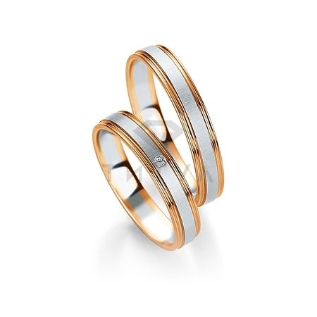 Золотые парные обручальные кольца (ширина 4 мм.) (цена за пару)