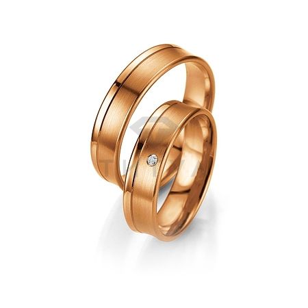 Т-27201 золотые парные обручальные кольца (ширина 5 мм.) (цена за пару)