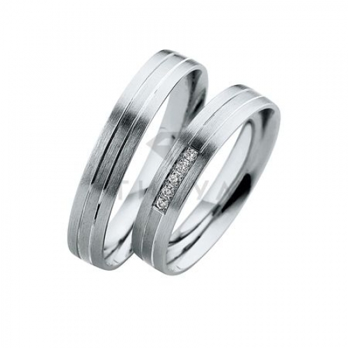 Ювелирная компания «ТИТУЛ» Золотые парные обручальные кольца (ширина 4 мм.) (цена за пару)