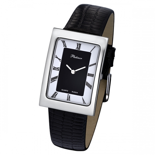 Часовой завод Чайка Мужские серебряные часы Platinor «Атлантида»