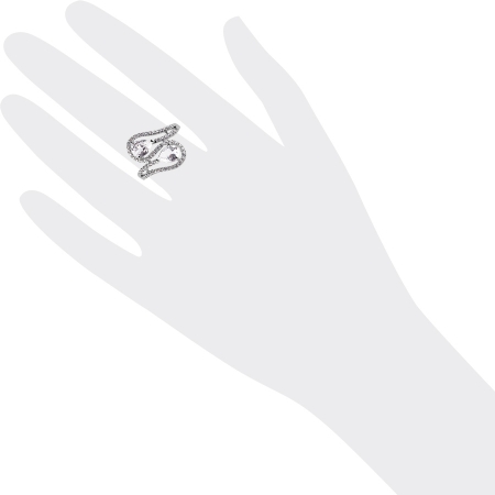 Т301014973 кольцо из белого золота с топазами, бриллиантами