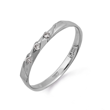 Т301613716 кольцо из белого золота обручальное с бриллиантами