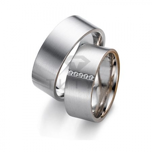 Платиновые парные обручальные кольца (ширина 8 мм.) (цена за пару)