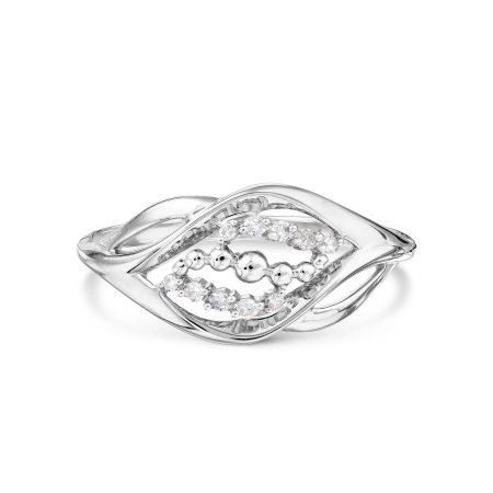 Т301018413 кольцо из белого золота с бриллиантом