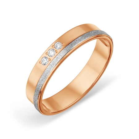 Ювелирный завод Топаз Золотое обручальное кольцо с бриллиантами