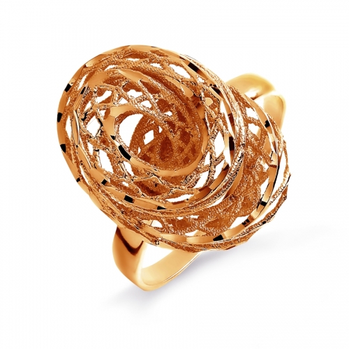 Золотое кольцо Ажур без камней