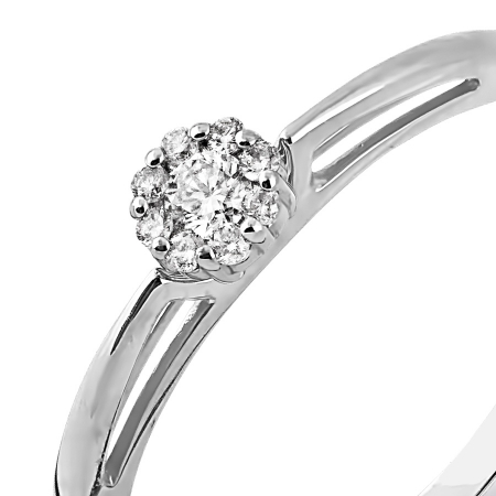 Т331013620 кольцо из белого золота с бриллиантами