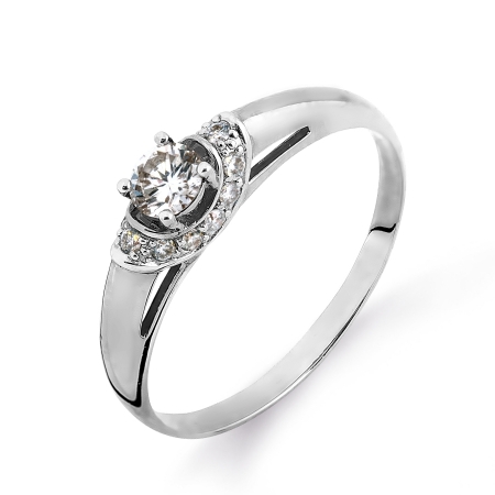 Т301014685 кольцо из белого золота с бриллиантами