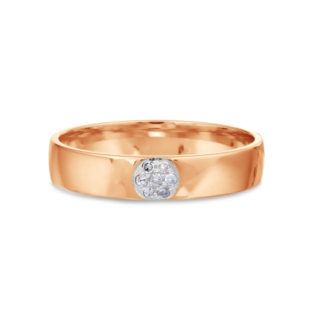 Т141019072 обручальное золотое кольцо с бриллиантом