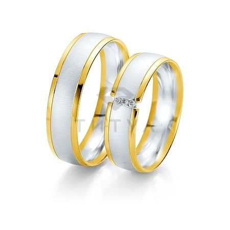 Золотые парные обручальные кольца (ширина 6 мм.) (цена за пару)