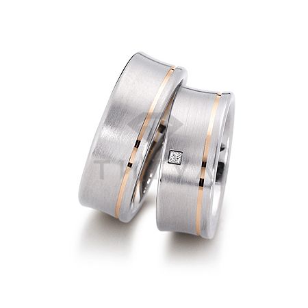 Ювелирная компания «ТИТУЛ» Золотые парные обручальные кольца (ширина 8 мм.) (цена за пару)