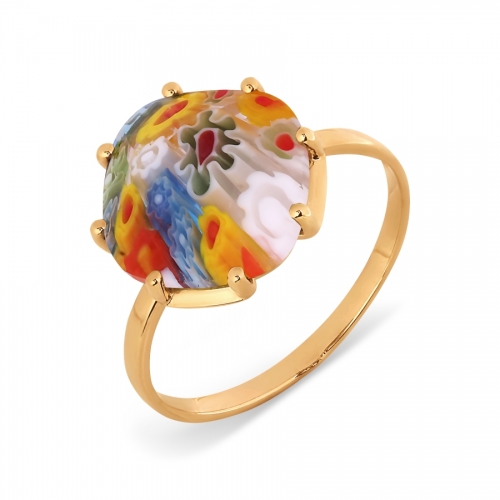 Ювелирный завод Топаз Золотое кольцо с ювелирным стеклом