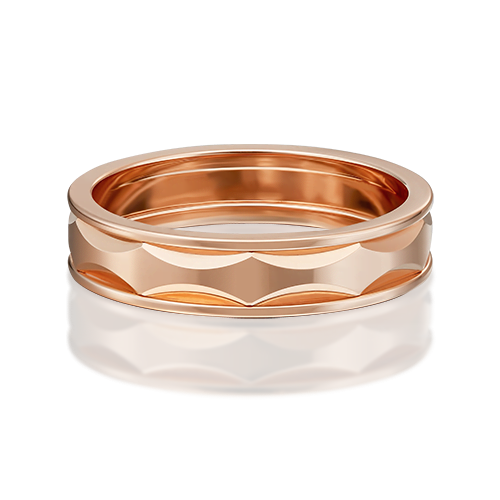 Ювелирный завод «Платина» Обручальное кольцо из красного золота без камней