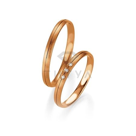 Т-26748 золотые парные обручальные кольца (ширина 2 мм.) (цена за пару)