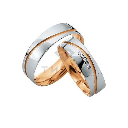 Ювелирная компания «ТИТУЛ» Золотые парные обручальные кольца (ширина 6 мм.) (цена за пару)