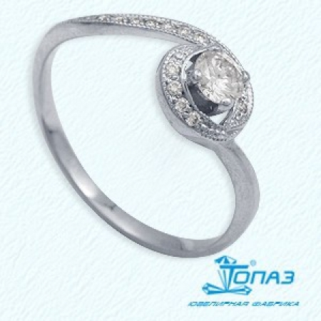 Ювелирный завод Топаз Золотое кольцо с бриллиантами
