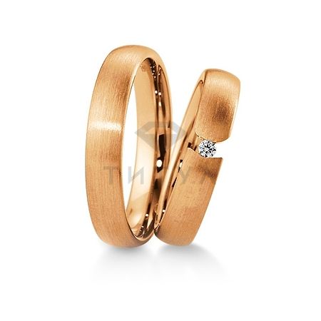 Т-27954 золотые парные обручальные кольца (ширина 4 мм.) (цена за пару)