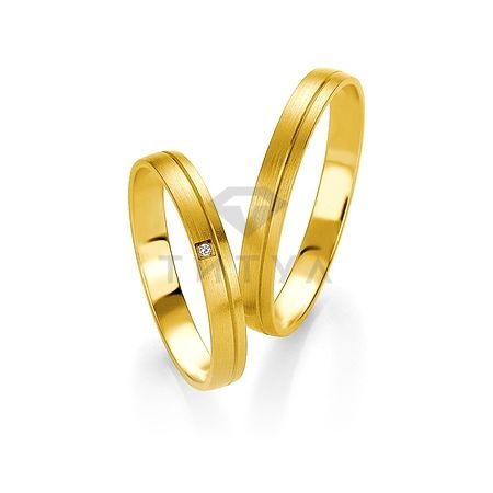 Золотые парные обручальные кольца (ширина 3 мм.) (цена за пару)