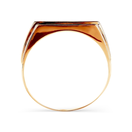 Т182044052 мужское золотое кольцо с эмалью и фианитами