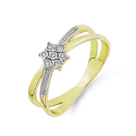 Т945613507 кольцо из желтого золота с бриллиантами