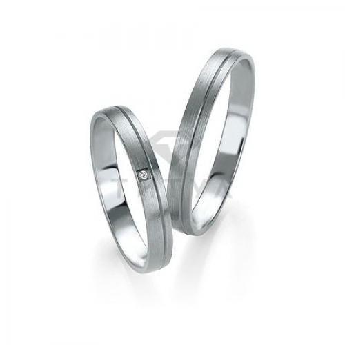 Парные обручальные кольца из платины (ширина 3 мм.) (цена за пару)