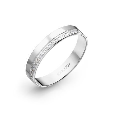 Ювелирный завод Топаз Золотое обручальное кольцо с бриллиантами