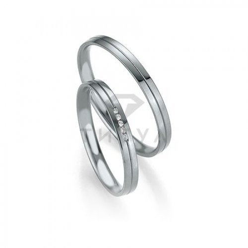 Платиновые парные обручальные кольца (ширина 2 мм.) (цена за пару)