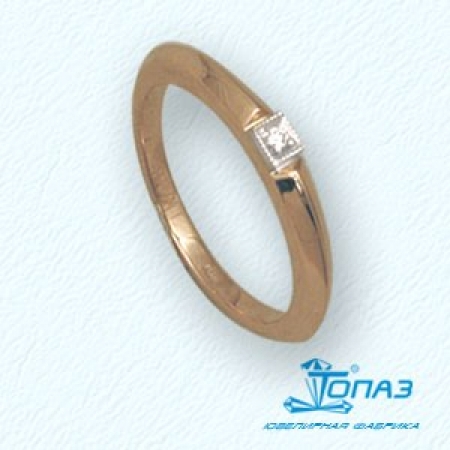 Т13101152 золотое кольцо обручальное с бриллиантом