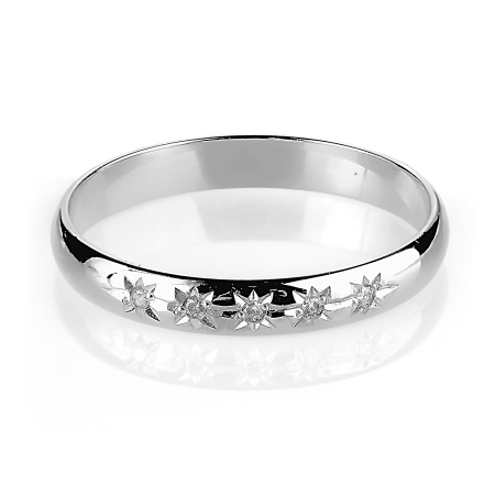 Т301613786 кольцо из белого золота обручальное с бриллиантами
