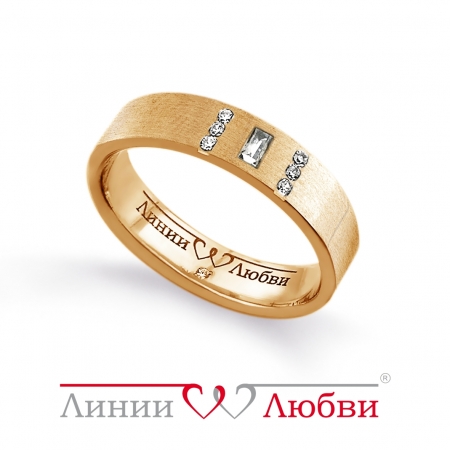 Л11131007 золотое кольцо обручальное с бриллиантами