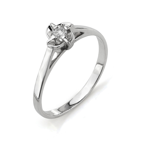 Т301011559 кольцо из белого золота с бриллиантом