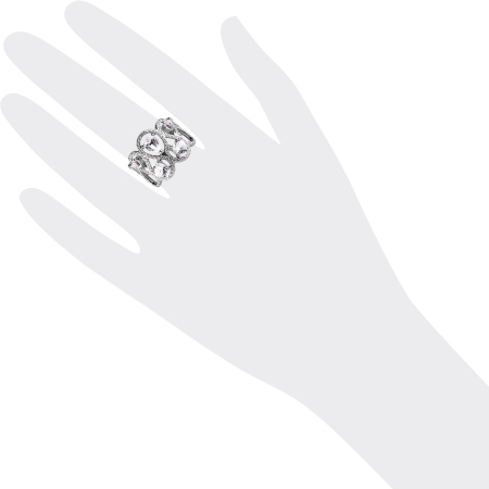 Т301014975 кольцо из белого золота с топазами, бриллиантами
