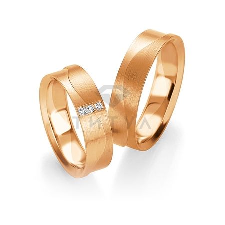Т-28854 золотые парные обручальные кольца (ширина 6 мм.) (цена за пару)