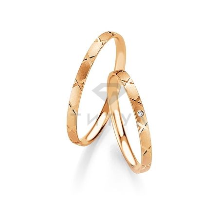 Ювелирная компания «ТИТУЛ» Золотые парные обручальные кольца (ширина 2 мм.) (цена за пару)