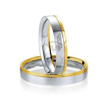 Т-27738 золотые парные обручальные кольца (ширина 4 мм.) (цена за пару)