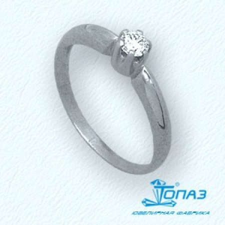Т301011078 кольцо из белого золота с бриллиантом