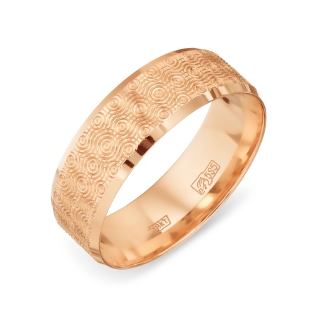 Обручальное золотое кольцо без камней